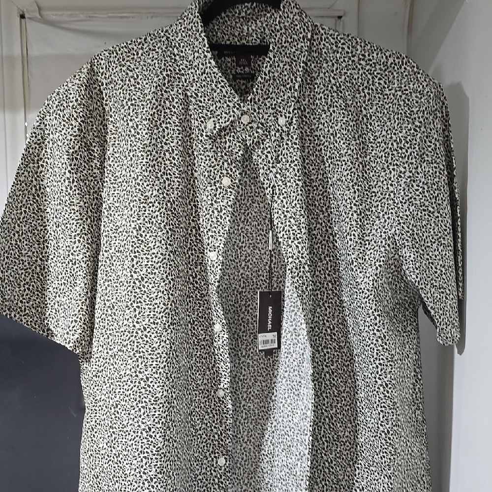 Black and White Patterned Men's Shirt